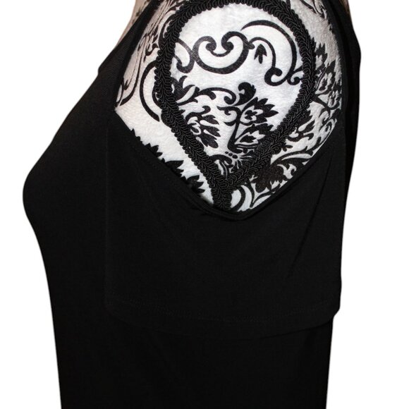 Michael Kors Dress Black Off Shoulders Gold Chain Shoulder Straps Size XS NWT's - Picture 7 of 12